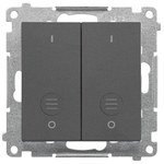 Двополюсний вимикач (модуль) 16 AX, 250 V~, швидкі роз'єми: Graphite matt, SIMON55