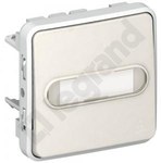 Przycisk podświetlany przełączny z uchwytem etykiety biały / ecru 10 A-250 V