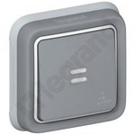 Przycisk podświetlany szary 10AX-250 V~ - komplet podtynkowy
