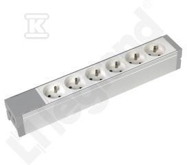 Blok zasilający 6 gniazd 2P+Z - 073402