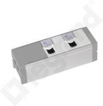 Blok zasilający 2 gniazda RJ45 2 zaślepki 1-modułowe