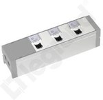 Blok zasilający 3 gniazda RJ45 3 zaślepki 1-modułowe