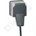 Gniazdo 2P+Z z klapką blokującą wtyczkę 16 A - 250 V~ - komplet natynkowy
