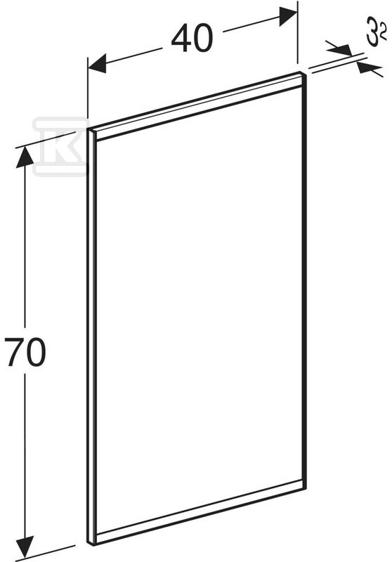 Option Plus Square Podświetlane lustro, - 502.780.00.1