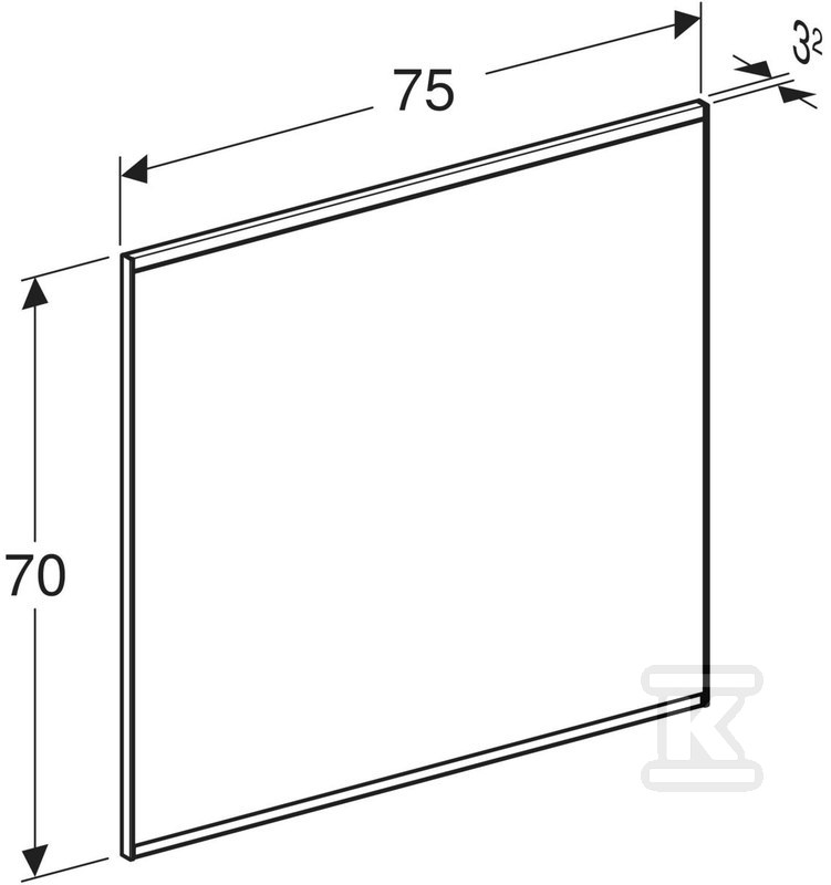 Option Plus Square Podświetlane lustro, - 502.782.00.1