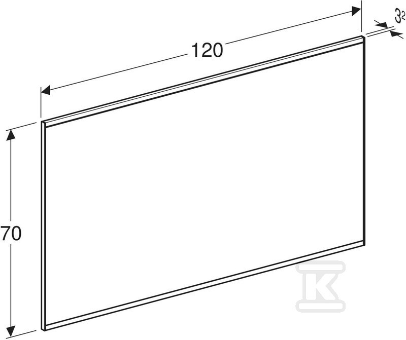 Option Plus Square Podświetlane lustro, - 502.785.00.1