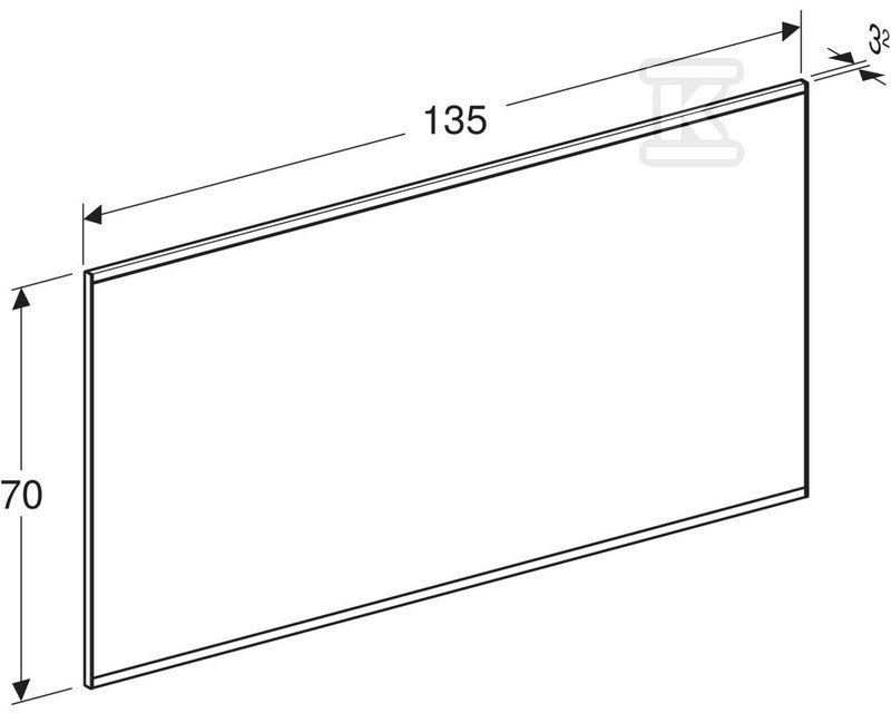 Option Plus Square Podświetlane lustro, - 502.786.00.1