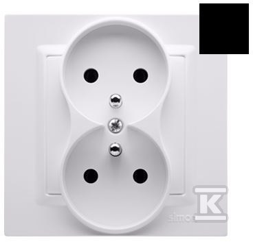 Double earthed socket, monoblock, 16A, - CGZ2/49