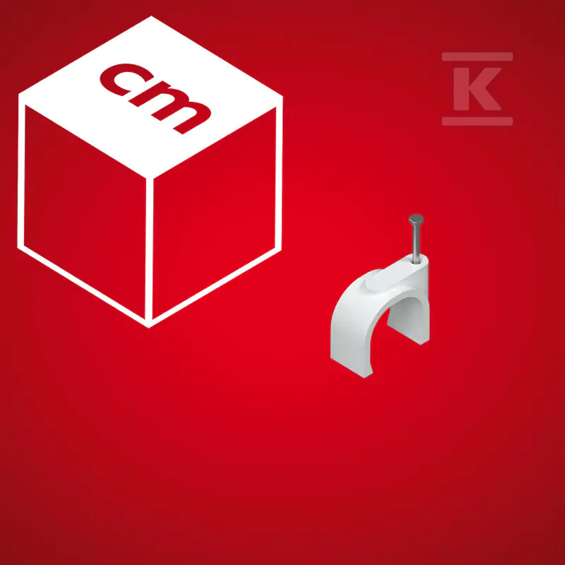 Uchwyt kablowy płaski z gwoździem (UKP) - 220101