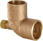 Kolano dwukielichowe 90o z Odpowietrznikiem 22mm