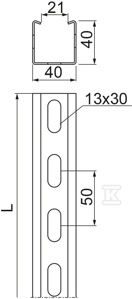 Verstärktes C-Profil CWT40H40/6,, - 641260