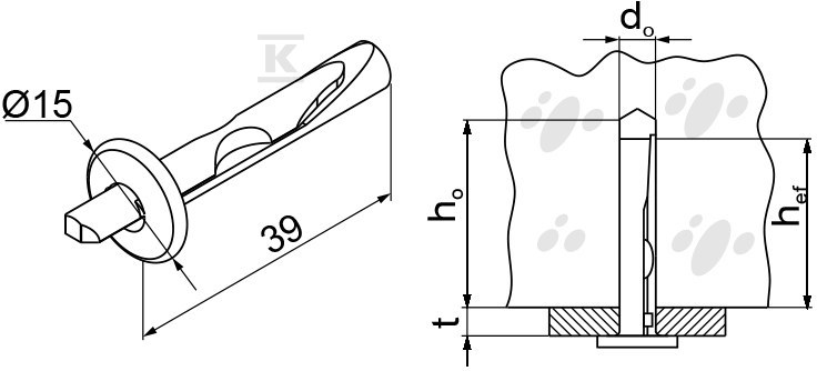 Ancoră de expansiune GSO6x40 E90 - 803929