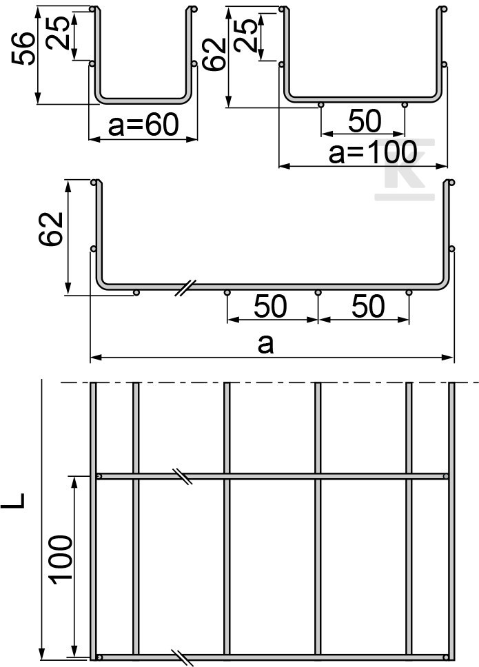 Mrežasta ladica KDS/KDSO60H60/3 E90 - 970106