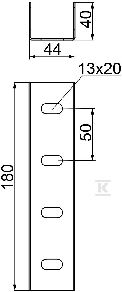 Konektor LC40H40, hrúbka plechu 1,5mm - 660401