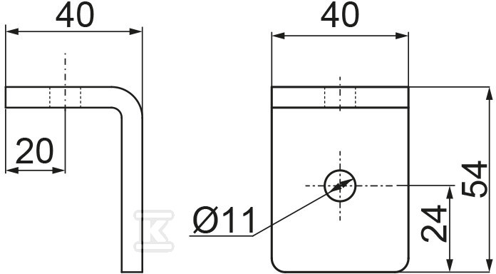 LCK1 csatornás csatlakozó, - 664100