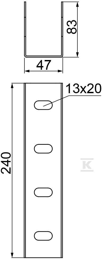 LCT40H80 connector, sheet thickness - 660404