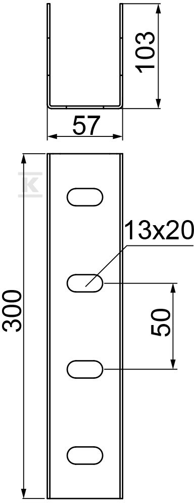 LCT50H100 fastener, sheet thickness - 660405