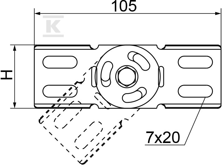 Articulated connector for LGJH42 cable - 142100