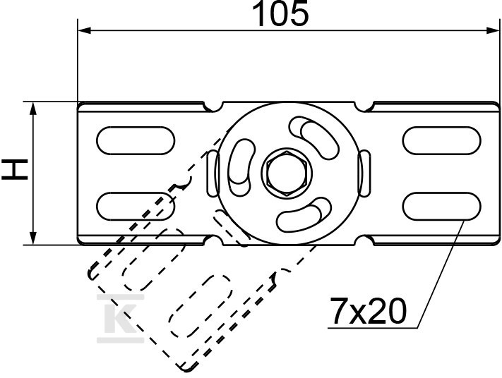 Articulated connector for LGJH50 cable - 152400