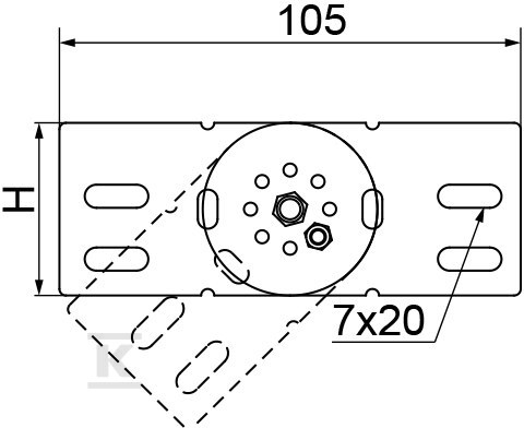 Articulated connector for LGJH60 cable - 162400