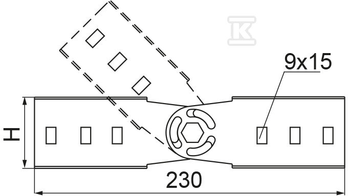 Csuklós létra csatlakozó LGC/LGOCH60 N, - 461301