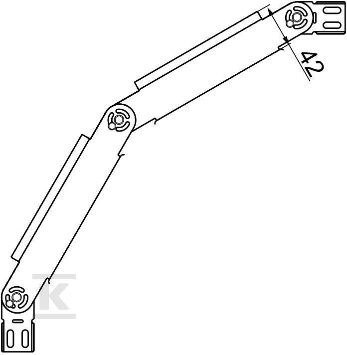 Łuk przegubowy LLBL300H42, grubość - 143201