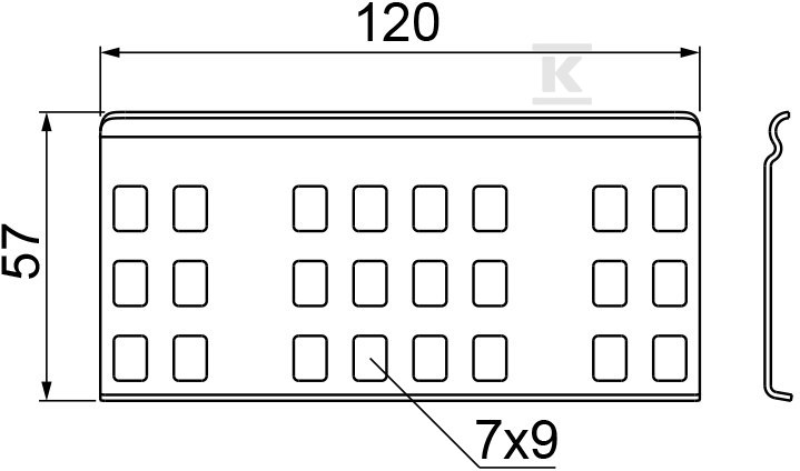 Csatlakozó LPU1H60 tálcához, - 166621