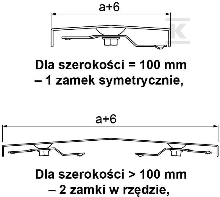 Cross section cover with a lock - 230104