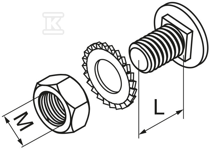 Gombafejű csavar SGM12x30 /100csomag/ - 650541