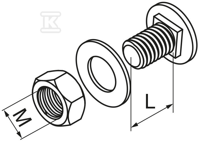 Gombafejű csavar SGNM6x12 E90 - 650442