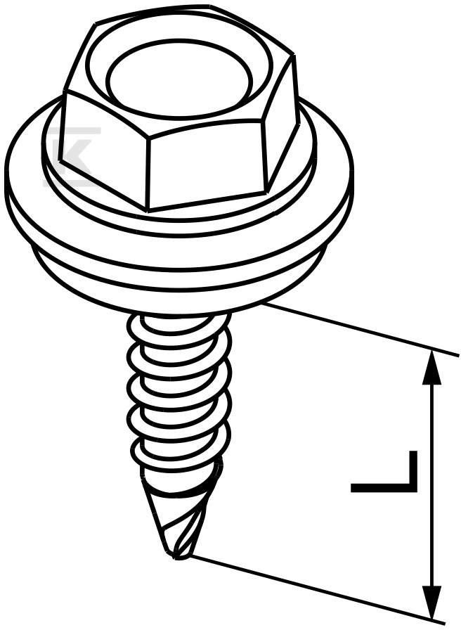 Selbstbohrende Feingewindeschraube aus - 894824