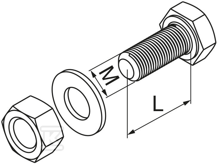 Csavar SMM10x60 E90 /100csomag/ - 650943