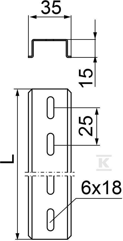 EURO sín SZP35H15/2, lapvastagság 1,0 - 613220