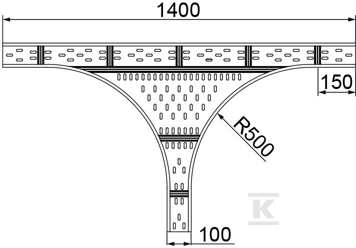 TKSC100H100N tee, sheet thickness 2.0mm - 221412