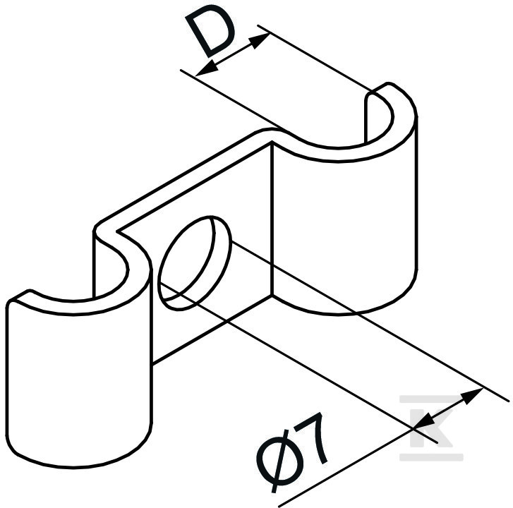 Suport cablu UEF6, grosime tablă 1,2 mm - 405606