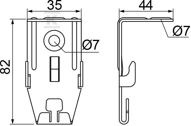 Mesh tray hanger WKS60/WKSO60 E90 - 971100