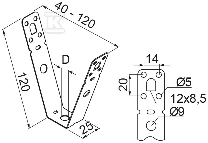 Trapezaufhänger WT120M8 E90 - 730612