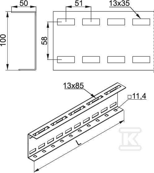 Profil BDFCH100/3,2NMC - 863132