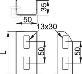 Channel CC50H35/1,4NMC - 895414