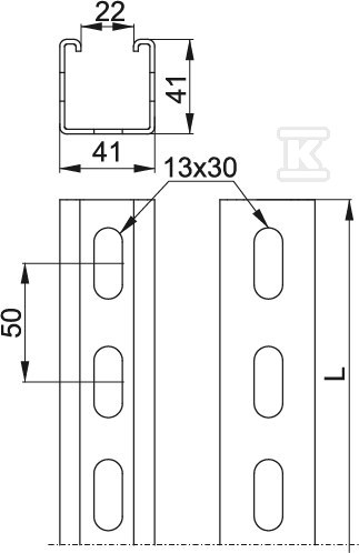 CMP41H41/2,5MC Montážní kanál - 851125