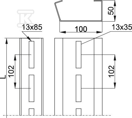 CWCR100H50/6,6MC Vystužený kanál - 881566