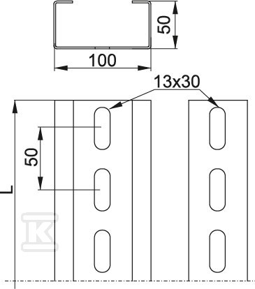 Zosilnený kanál CWE100H50/3,6MC - 855136