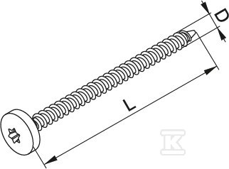 Surub pentru lemn DDW6x60E A2.Pachet de - 890661