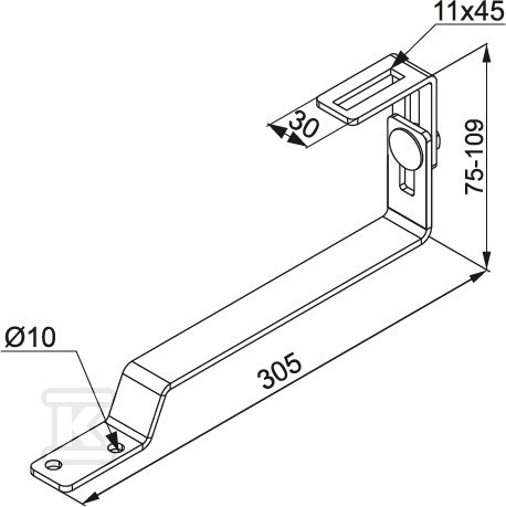 Uchwyt dachowy regulowany DUFR75E - 897965