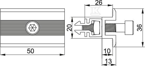 Suport panou intermediar KLICK PUFK - 890300