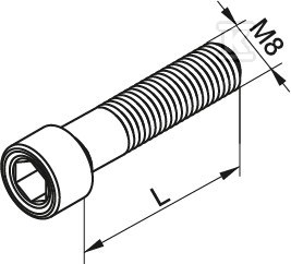 Šroub SAM8x30E (1.4301) - 898530