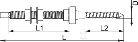 Dvojzávitová skrutka SWDM10x300E - 898830