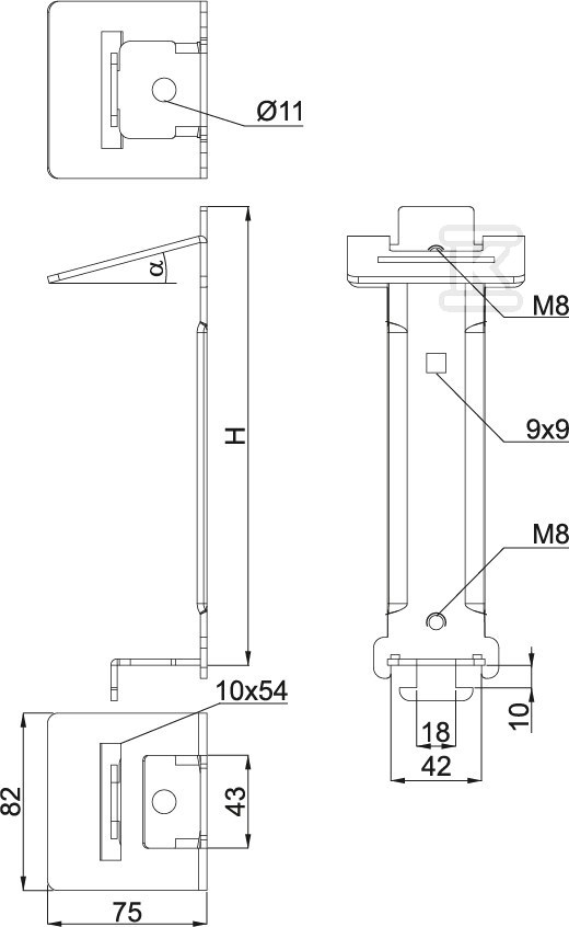 Suport panou superior UPG10MC - 878110