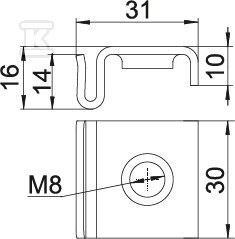 Držák mezipanelu UPPM8MC - 897311