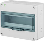 HERMETICA surface-mounted distribution board 1x12+1 modules PE+N smoke door IP65 1000V DC PV